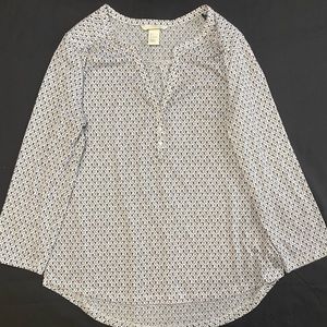 H&M womens black and white long sleeve shirt szS